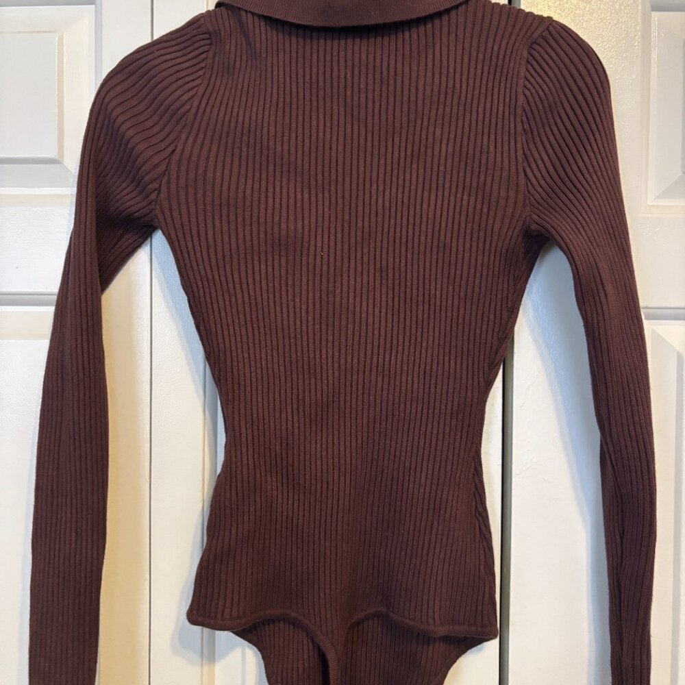 Abercrombie Brown Ribbed Bodysuit - Picture 3 of 3